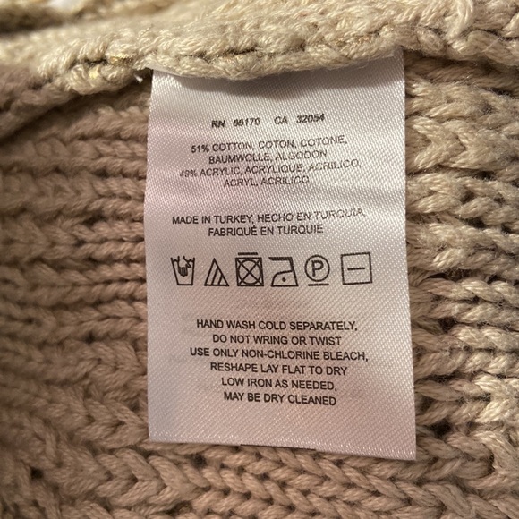 Moth Anthropologie Grey Metallic Knit Top Tank sz M - Picture 6 of 7